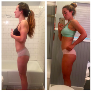 Client, Sarah, has increased her metabolic rate by adding more muscle.
